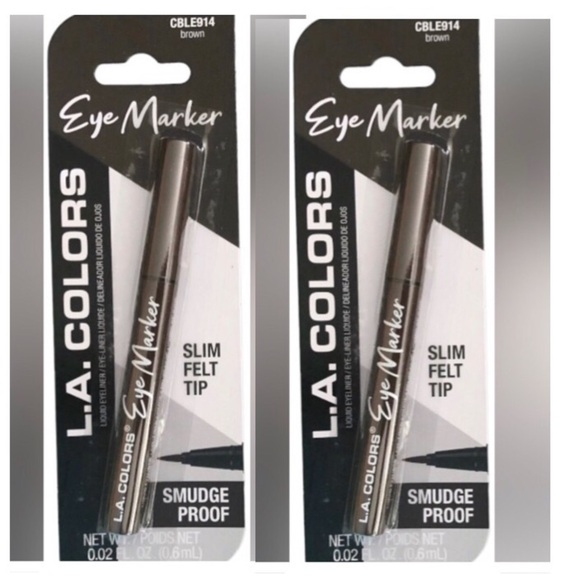 2pack Brown smudge proof eye marker slim felt tip‎ eyeliner new - Picture 1 of 2